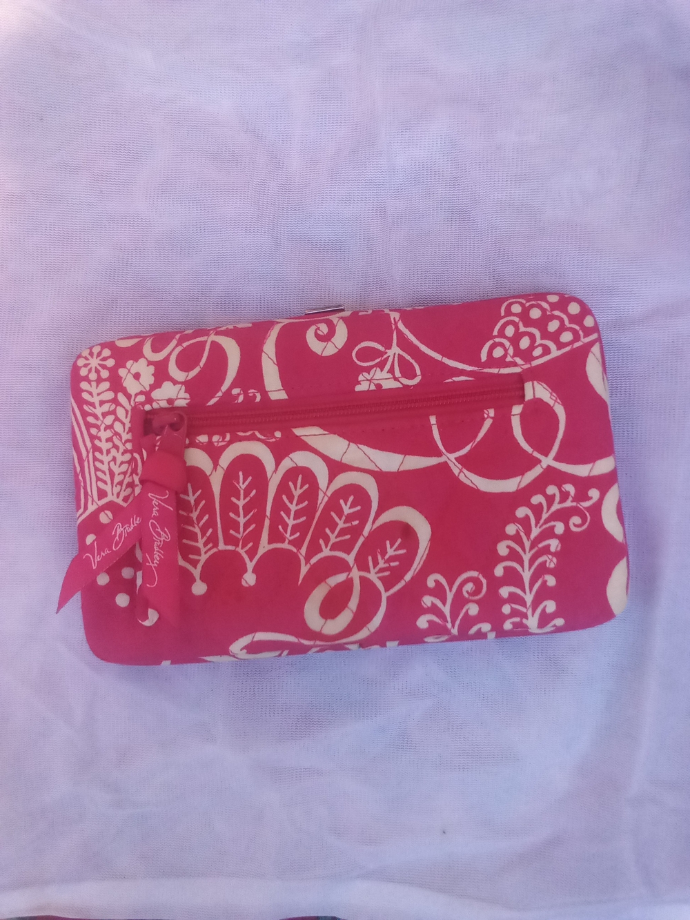 Vera Bradley Twirly Birds Pink Opera Wallet Rare Retired